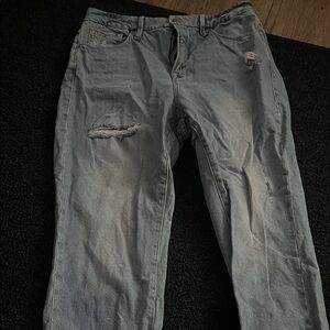 Good American Distressed Light Blue Jeans